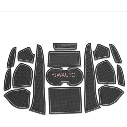 Door Slot Mat for Nissan Sentra SYLPHY 2012-2015 Gate Groove Cushion Car Door Rubber Cup Holder Mats Anti-slip Carpets Position