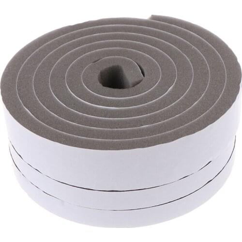 Hot! New Waterproof 2M Door Window Sealing Strips Sound-Proof Foam Sticky Tape Noise Insulation Excluder Tape Roll Sealing Strip