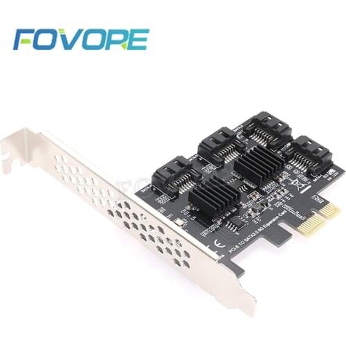 NEW PCIE to SATA Card PCI-E Adapter PCI Express to SATA3.0 Converter 4-Port SATA III 6G Expansion Controller Card Adapter IPFS