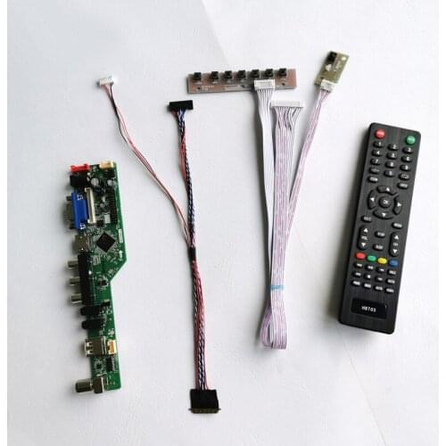 Fit LTN156AT29/LTN156AT30 40-Pin LVDS laptop panel 15.6" VGA+Audio+USB+Remote WLED 1366*768 screen controller board DIY kit