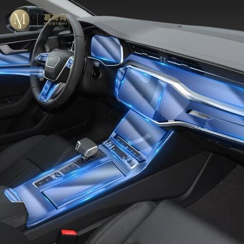 For Audi A6 A7 C8 2019 2020Car Interior Center console Transparent TPU Protective film Anti-scratch Repair film Accessories Refi