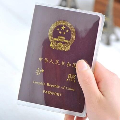 Clear Waterproof Travel Dirt Passport Holder Cover Wallet PVC Clear ID Card Holders Purse Business Credit Card Holder Case Bags