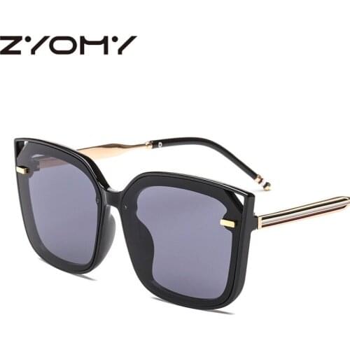 Q Oculos de sol Brand Designer Driving Goggles Cat Eye Women Eyewear Clear Lens Male Glasses Big Box