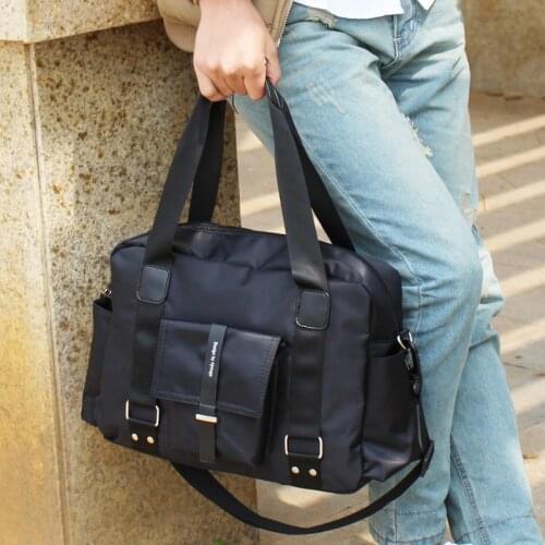 Nylon British Style Mens Bag Business Casual Handbag Mens Travel Shoulder Messenger Bags Men Crossbody Bag Soft Fashion Zipper