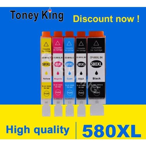 Toney King Compatible for Canon PIXMA TR7550 TR8550 TS6150 TS6151 TS8150 printer For PGI-580 CLI-581 Ink Cartridge with chip