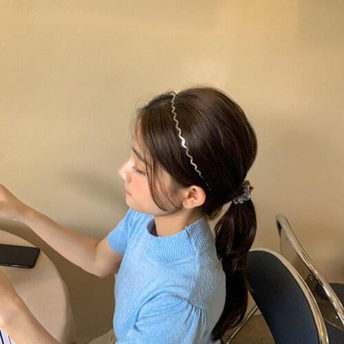 1 pc Fashion wave Men Women Unisex Gold Wavy Hair Head Hoop Band Sport Headband Hairband hair accessories