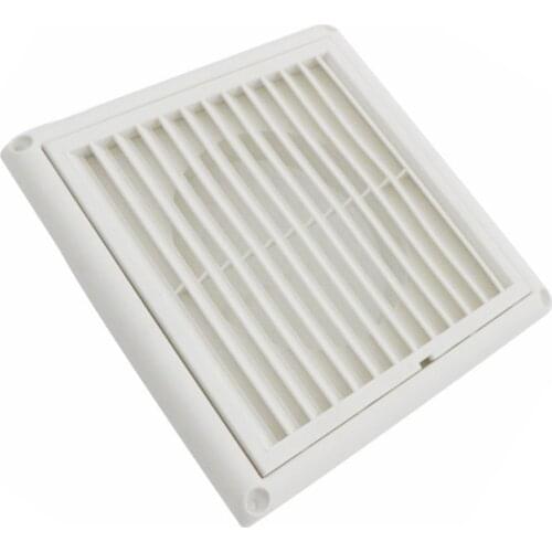 1PC Air Vent Ventilation Grill Cover Wall Ceiling Mounted Vent Built-in Fly Screen Mesh for Bathroom Office Home (White, 100mm)