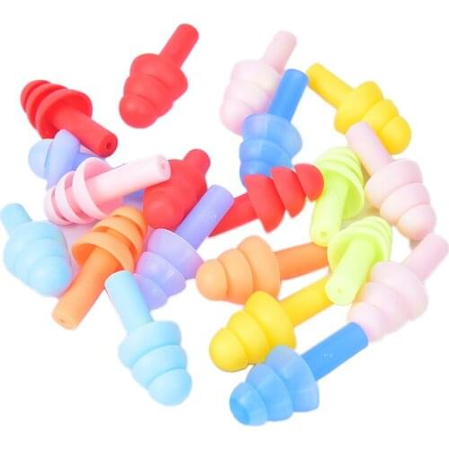 10Pcs/1Pc Comfort Earplugs Noise Reduction Silicone Soft Ear Plugs Swimming Silicone Earplugs Protective For Sleep
