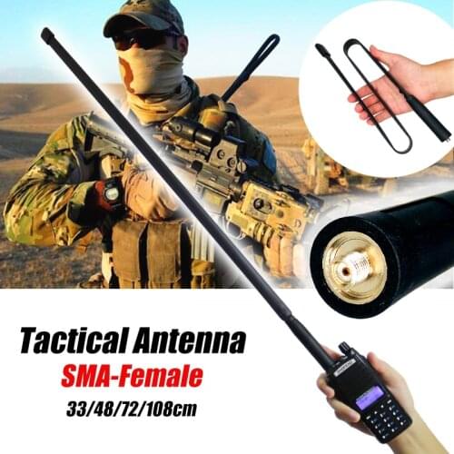 33/48/72cm Foldable SMA-Female CS Tactical Antenna VHF For Baofeng UV-5R UV-82 UV-9R Plus Bf-888s Walkie Talkie Two Way Radio