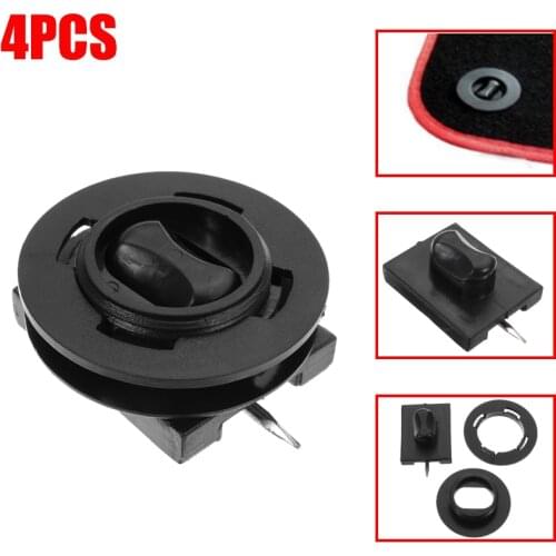 4Pcs/Set Fixing Grips Clamps Floor Holders Sleeves Premium Car Mat Holders Clips Car Mat Carpet Clip Black Car Accessories