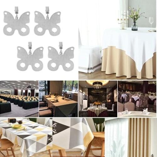 4Pcs Tablecloth Weights with Metal Clip Stainless Steel Pendant Tablecloth Weights for Picnic Tables Tablecloth Weights Outdoor