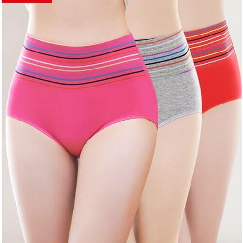 4 pcsWomens underpants cotton High waisted underpants women Female underwear breathable Sexy lingerie pants transparent thong