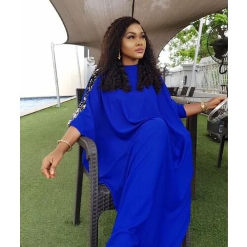 African Dresses For Women Plus Size Sequined Robe Longue Africaine Femme 2020 Muslim Long African Clothing