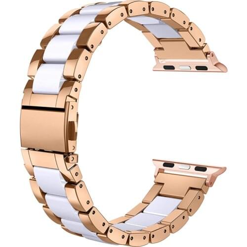 Watch accessories strap for apple watch 6/5/4/3/2/1 apple watch band 42mm 38mm 44mm 40mm iwatch ceramics metal bracelet