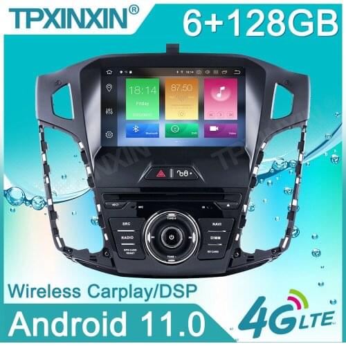 8-128GB For Ford Focus 2012-2014 Car Stereo Multimedia Player Android GPS Navigation Auto Audio Radio Carplay Head Unit