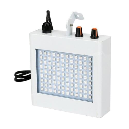 Free Shipping 108 Cast Aluminum Housing LED Strobe Stage Lights With Remote Control And Voice Control With White And RGB Light