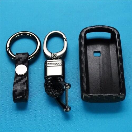 For Mitsubishi Outlander Lancer 10 Pajero Sport ASX Car Accessories Carbon Fiber Protection Smart Key Covers Car Styling Case