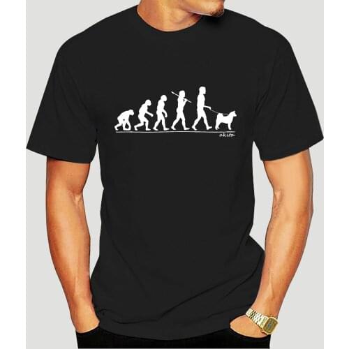 Evolution Of Man American Akita Pet Dog T-Shirt-2705D