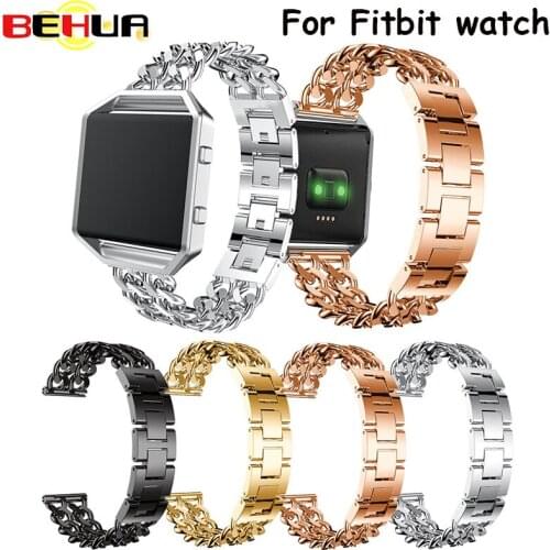 Hot Sale Watch Strap 2017 new Cowboy chain Replacement Zinc alloy Watch Band Strap for Fitbit Blaze High Quality Watchbands