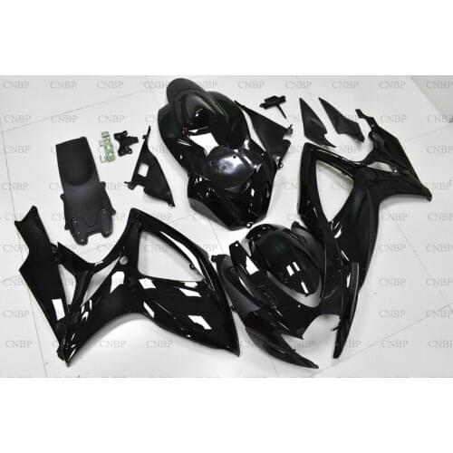 GSXR 750 2006 - 2007 K6 Fairings GSX-R600 2007 Fairing GSXR 600 07 glossy Black Fairing Kits