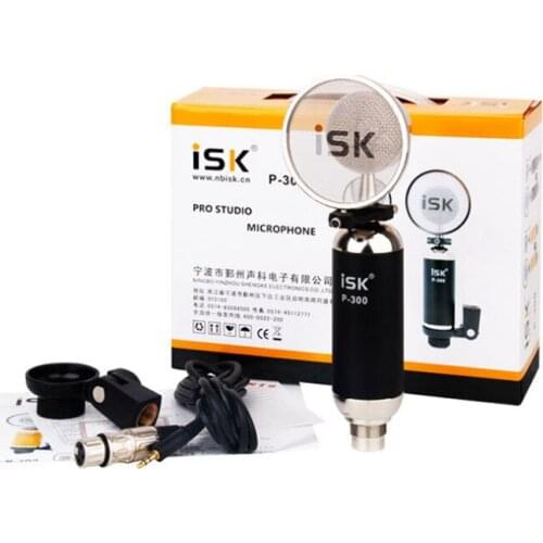 ISK P-300 Computer Microphone for Karaoke Professional Condenser Microphone Recording Studio Performance Mic Shock Mount