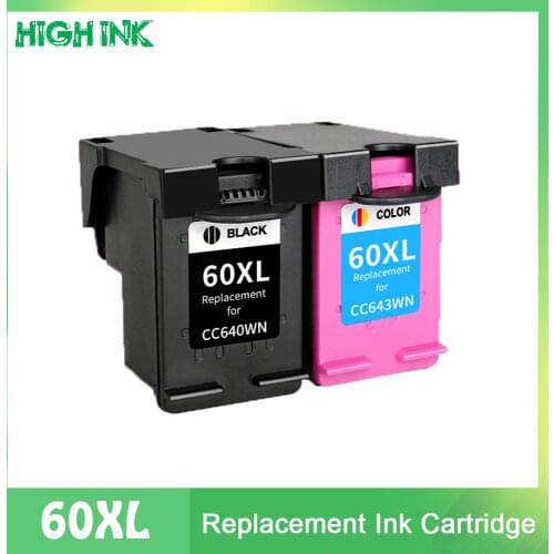 Ink cartridge 60XL Compatible for hp 60 xl hp60 F2480 F2420 F4480 F4580 F4280 D2660 D2530 D2560 PhotoSmart C4680 printer