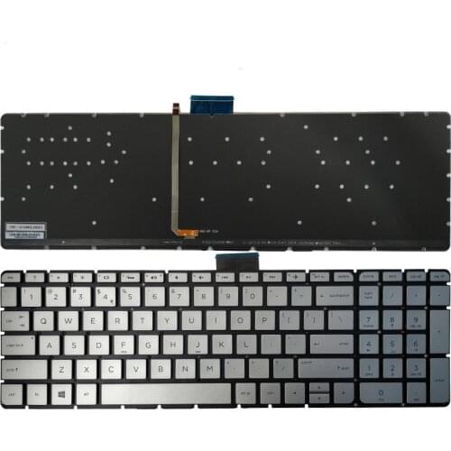 New for HP pavilion 15-aw 15-aw000 15-aw084sa 15-aw167cl 15-aw002la 15-aw007ur 15-aw016ax 15-aw027ur US silver Keyboard backlit