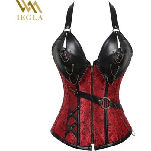 Steampunk Corset Top Women Gothic Corsets Corsage Sexy Lingerie Corselet Steel Straitjacket Bodice Female Waste Trainer Clothing