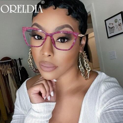 Luxury TR90 Cat Eye Anti Blue Light Glasses Frames New Women Men Fashion Computer Spectacle Brand Designer Glasses Frames Unisex