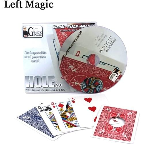 HOLE 2.0 By Mickael Chatelain (Gimmicks+DVD) Magic Tricks Card Hole Move Close Up Magic Props Comedy Illusions Mentalism