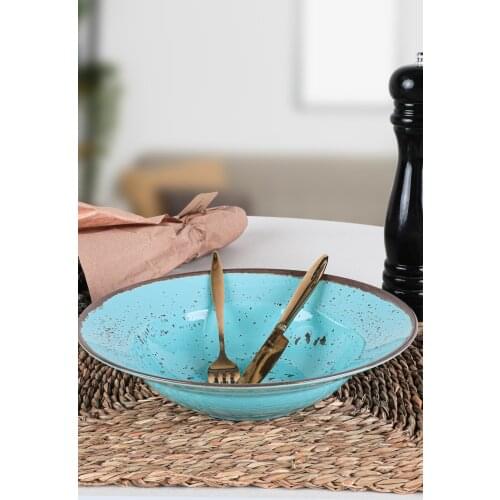 Splash Blue Pasta Plate 26 Cm - 18993 4 pcs