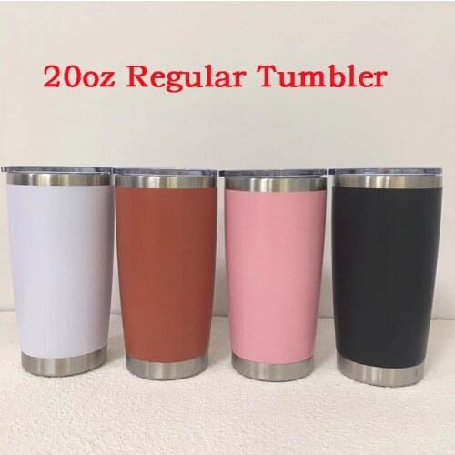 Hot Sale 20oz Regular Car Tumbler Stainless Steel Coffee Travel Mug Vacuum Insulated Double Wall Powder Coated Tumblers
