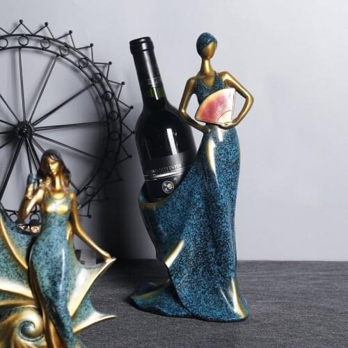 Wine Holder,Wine Rack Tall Drink Tabletop Single Wine Accessory Bottle Holder, Women Shaped Sturdy Sculpture Wine Bottle Holders