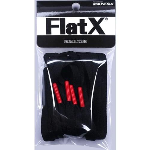 FlatX 8mm Black/Red Color Metal Tips Shoelaces High Quality Professional Sneaker Laces Shoelace Lacet