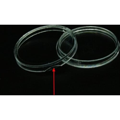 1pc 40mm Round Storage Ring Plastic Boxes Clear Coin Holder Capsules Cases