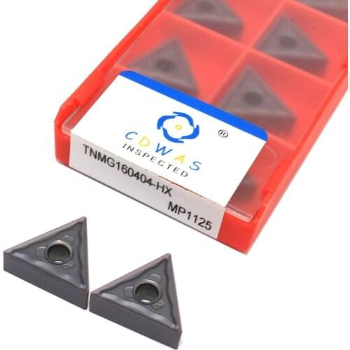 10PCS TNMG160404 HX MP1125 External Turning Tool TNMG 160404 High Quality Carbide Inserts Lathe Cutter Tool for Stainless Steel