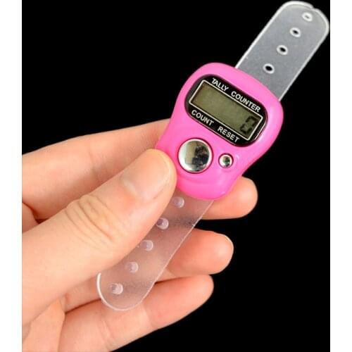 1pcs Portable Electronic Digital Counter Mini LCD Hand Held Finger Ring Tally Counter Stitch Marker Plastic Row Counter 50% off