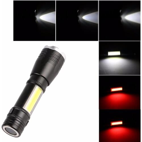 COB LED Tactical Flashlight Super Bright Waterproof Handheld Torch Camping Lantern Magnetic Work Light Red Lighting For Cycling
