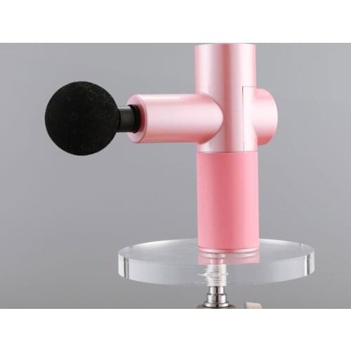 Mini Electric Massage Gun Deep Muscle Vibration Relief Pain Relax Fitness Equipment Noise Reduction Design with 4 Massage Heads