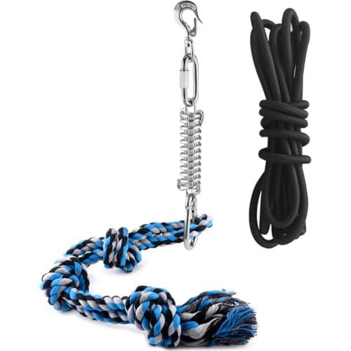 Bite Resistant Training Tools Garden Exercise Outdoor Hanging For Dogs Rope Toy Spring Pole Play Pull Backyard Muscle Builder