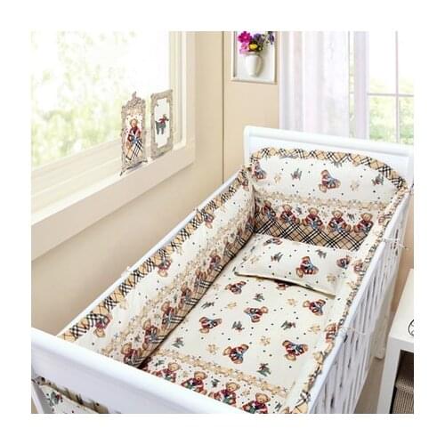 6/7PCS Cot Linen Baby Bedding Sets toddler bed Baby Boy Bedding Set, Unisex Nursey Bedding and Neutral Decor,120*60/120*70cm