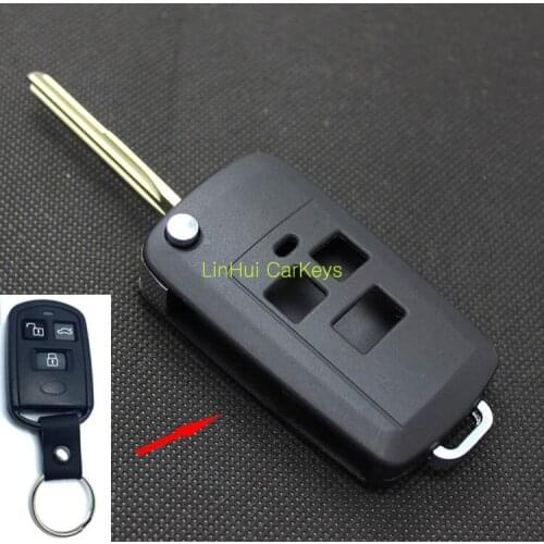 LinHui for HYUNDAI SONATA MOLNCA 3 Buttons Uncut Brass Blade Modified Remote Blank ABS Key Shell 1PC