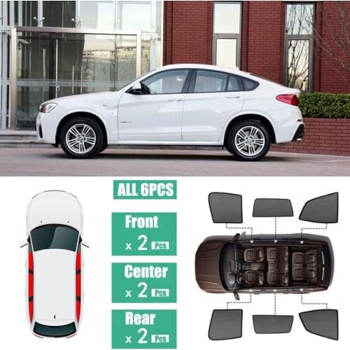 Side Windows Magnetic Sun Shade UV Protection Ray Blocking Mesh Visor Fit For BMW X4 2014-2019