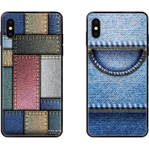 Fashion Jeans Colour Pattern For Xiaomi Redmi 3S 4X 4A 5 5A 6 6A 7 7A 8 8A 8T 9 9A K20 K30 S2 Y2 Pro Plus Ultra Enjoy Black
