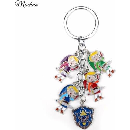MQCHUN Keychain Metal Figures Key chain Pendant for friend Bag Car Charm Tag Cute Accessories Toy Car Holder