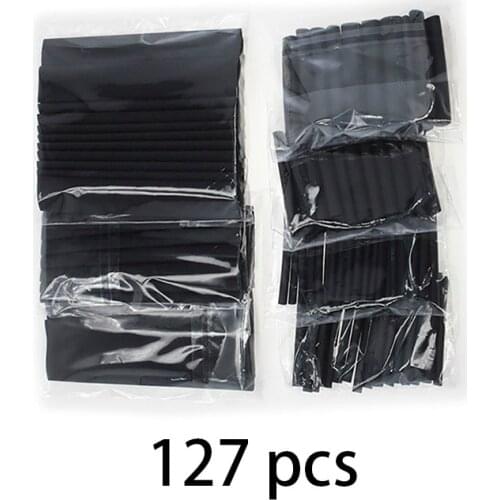 127 pcs/lot 2:1 Heat Shrink Tube Sleeving Assortment Kit Connection Electrical Wire Wrap Cable Waterproof Shrinkage Radio