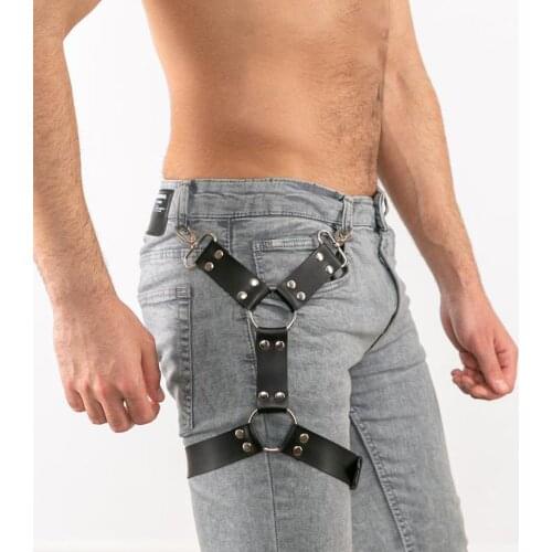 2021 New Men Women Harajuku Cross Leather Leg Belt Harness Gay Body Bondage Stocking Suspenders Punk Strap Gothic Accessories