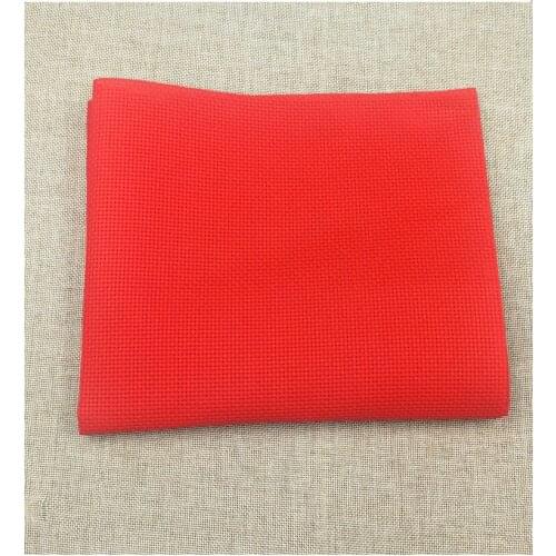Oneroom 11 Count (11 CT) 50X50cm Aida Cloth Cross Stitch Fabric red Best Quality Free Shipping