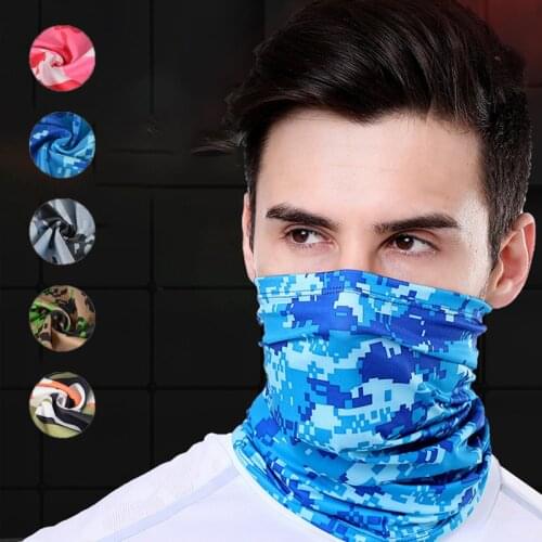 Outdoor Sun-proof Mens and Womens Head Sport Scarf Bandana Neck Cover Summer Sports Antiperspirant Ice Silk Scarf Sunscreen