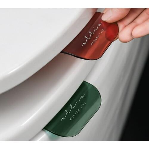 Portable Nordic Transparent Toilet Seat Lifter Toilet Lifting Device Avoid Touching Toilet Lid Handle WC Accessories